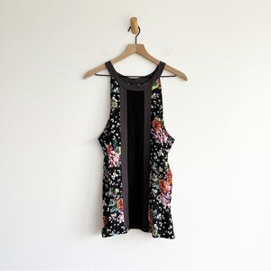 Torrid Georgette Halter Tank Blouse Black Floral Size 2 (2X) Women's 18-20 NEW